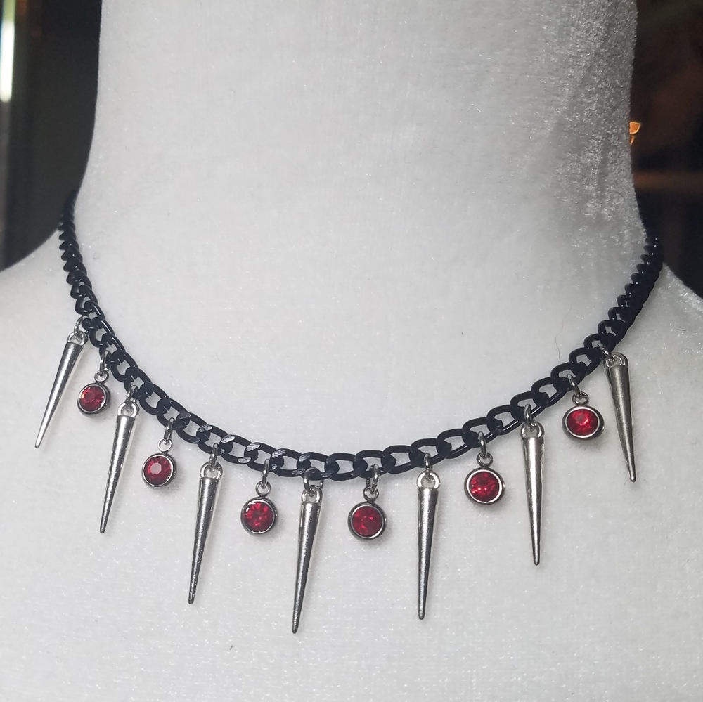 Red rhinestone choker